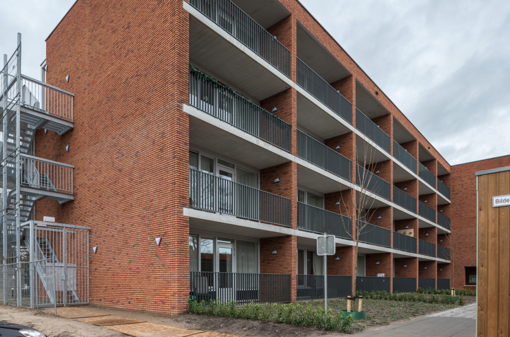 Lightronics GEO armaturen aan de muren van een zorgcomplex in Tilburg