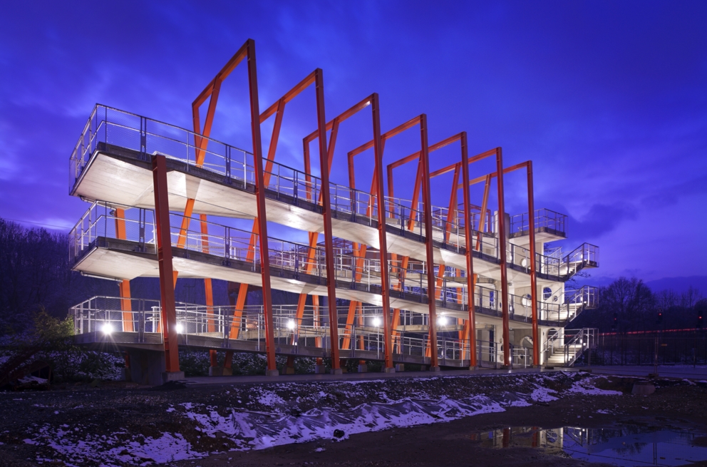 Lightronics SATEGO armaturen op de voetgangers- en fietsbrug Belvedere Brug in Keulen