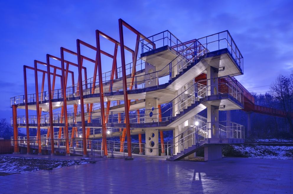 Lightronics SATEGO armaturen op de voetgangers- en fietsbrug Belvedere Brug in Keulen