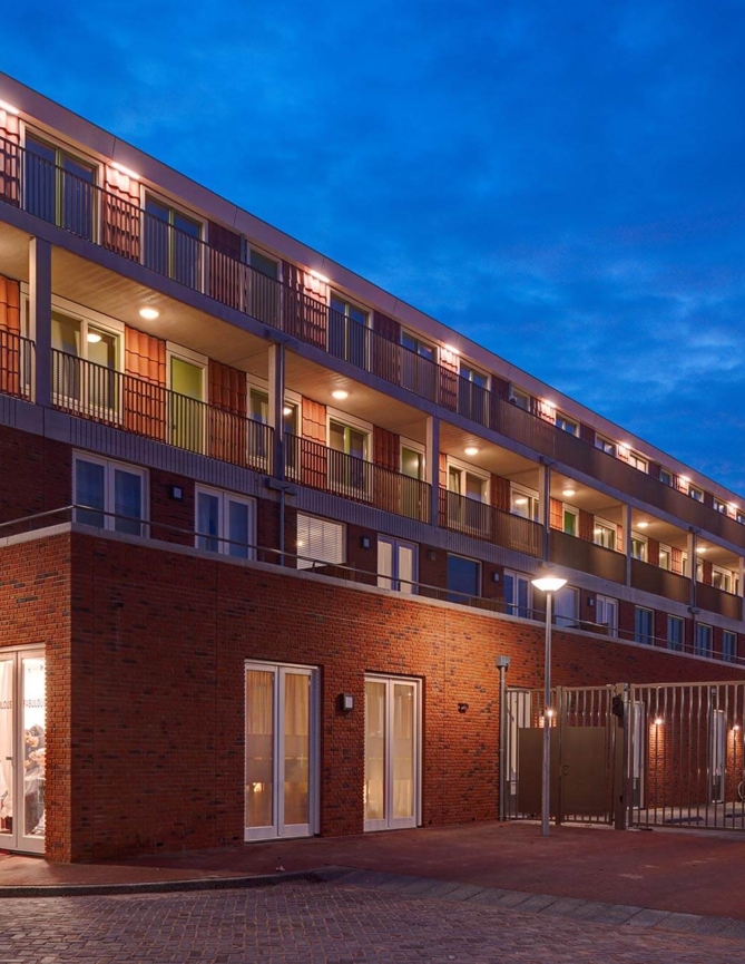 Lightronics TPK armatuur in een appartementencomplex Lightronics TPK armatuur in een appartementencomplex