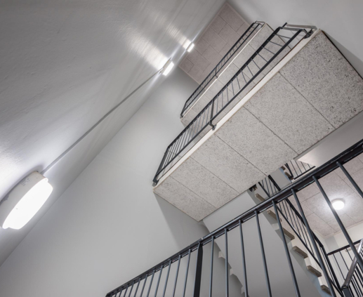 Lightronics GPA armaturen in het trappenhuis van een appartementencomplex in Weezenhof in Nijmegen